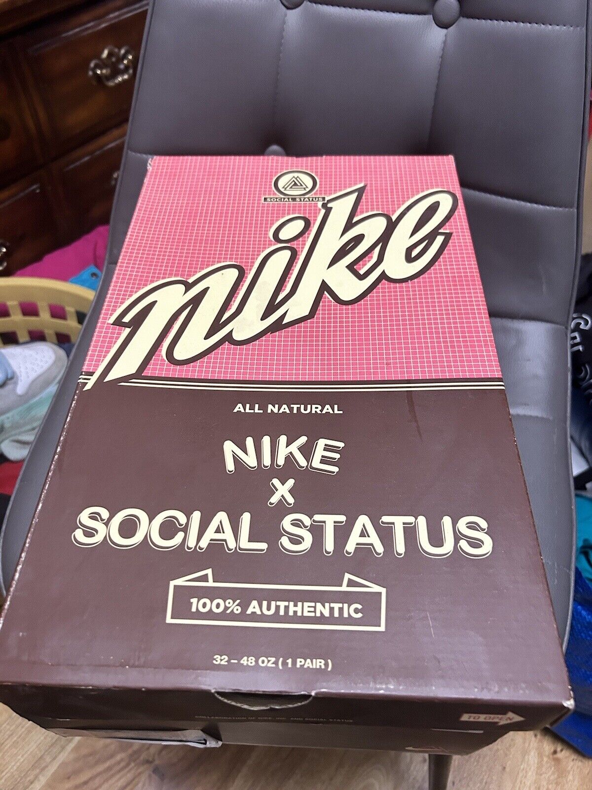 Size 14 - Nike Social Status x Dunk Mid Strawberr… - image 4