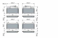 Bremsbelagsatz, Scheibenbremse Vorne FüR Alfa Romeo Bosch 0986424851