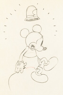 Mickey Mouse 1934 Production Animation Cel Drawing Disney The