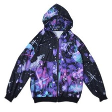 NEW ACDC Rag - Cosmic Galaxy Oversized Zip Up Jacket