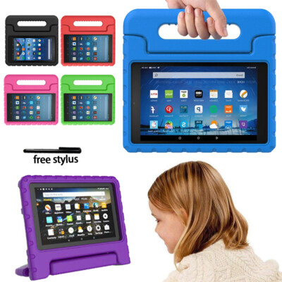 Für Amazon Fire 7'' HD 8'' Tablet stoßfest EVA Griff Kinder Ständer Abdeckung Etui + Stift