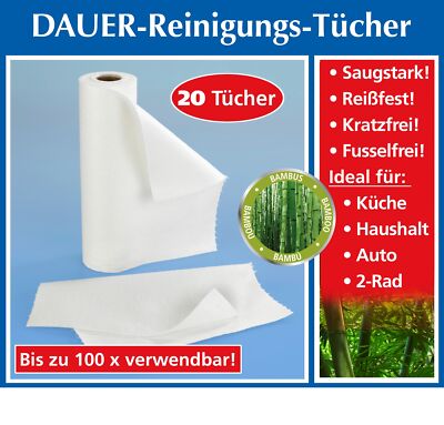 Bambus Reinigungstcher 20 Stck Mae pro Tuch: 28 x 29 cm | eBay.de