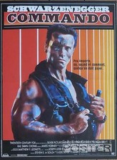 COMMANDO - SCHWARZENEGGER - ORIGINAL SMALL FRENCH MOVIE POSTER