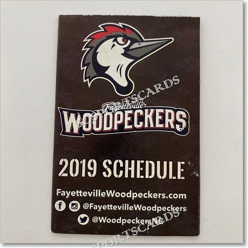 2019 Fayetteville Woodpeckers Pocket Schedule Astros Inaugural Minor