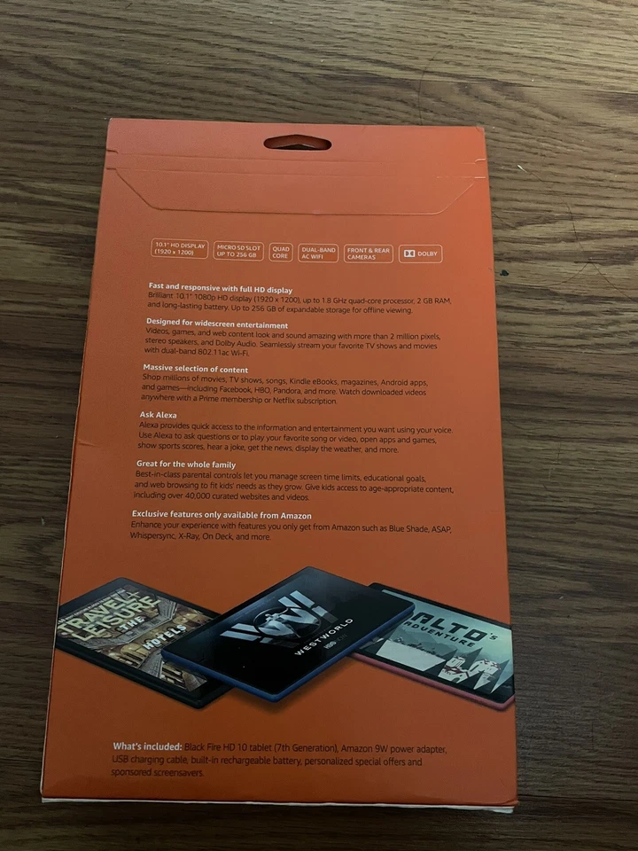 Amazon Fire HD 10 Tablet 7th Generation - Charcoal Black - Image 2 of 2