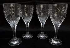 🍷 Shannon Crystal: Godinger South Beach Collection Palm Wine Glasses 🌴Set of 4