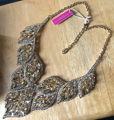 Alexsix Necklace,Crystal Chunky Necklace Fashion Jewelry Statement Necklace Party Jewelry 
