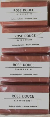 8 x 100g - Französiche  Seife mit Karité-Butter Rose Douce