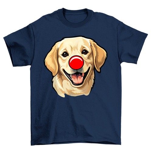 Labrador Dog Red Nose Novelty Funny T-Shirt Adults & Kids Comedy Tee Shirt - Picture 10 of 12