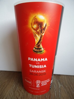 Coca Cola Becher FIFA World Cup Russia 2018 Panama - Tunesien Tunisia Match 46