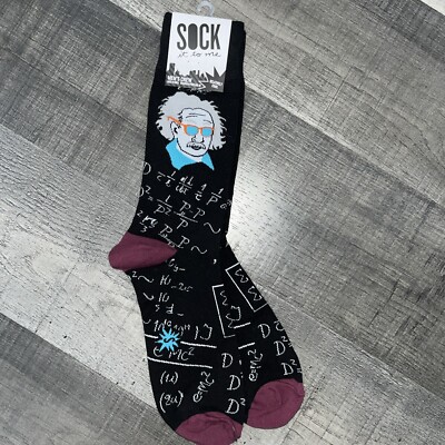 SOCK IT TO ME ALBERT EINSTEIN CREW LENGTH NOVELTY SOCKS RELATIVELY COOL