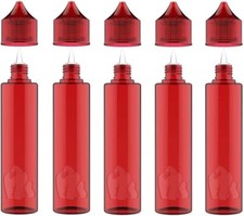 Genuine Chubby Gorilla LDPE 60ML Unicorn Bottles Pack of 5 (Red) 60ml each