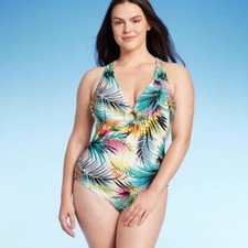 Shade Shore -Women's Swimsuit - One Piece - Size XL 16 - Beach Tropical