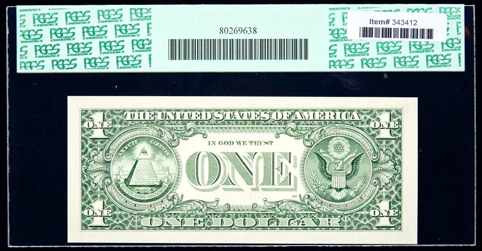 00000043* Star note rare $1 graded PCGS 64 PPQ TWO DIGIT Uncirculated - Image 2 of 2