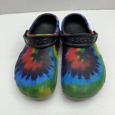 CROCS  Classic Tie Dye Graphic Print Unisex Clogs  M/6  W8
