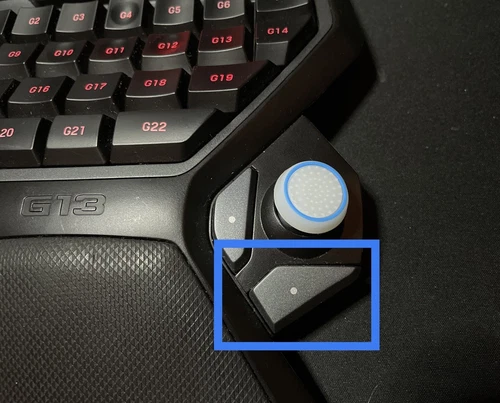 Logitech G13 Advanced Gameboard Gamepad, thumb button replacement part, DIY
