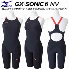MIZUNO GX SONIC 6 NV FINA N2MGA70196 Black Red Swimsuit Women New Japan  