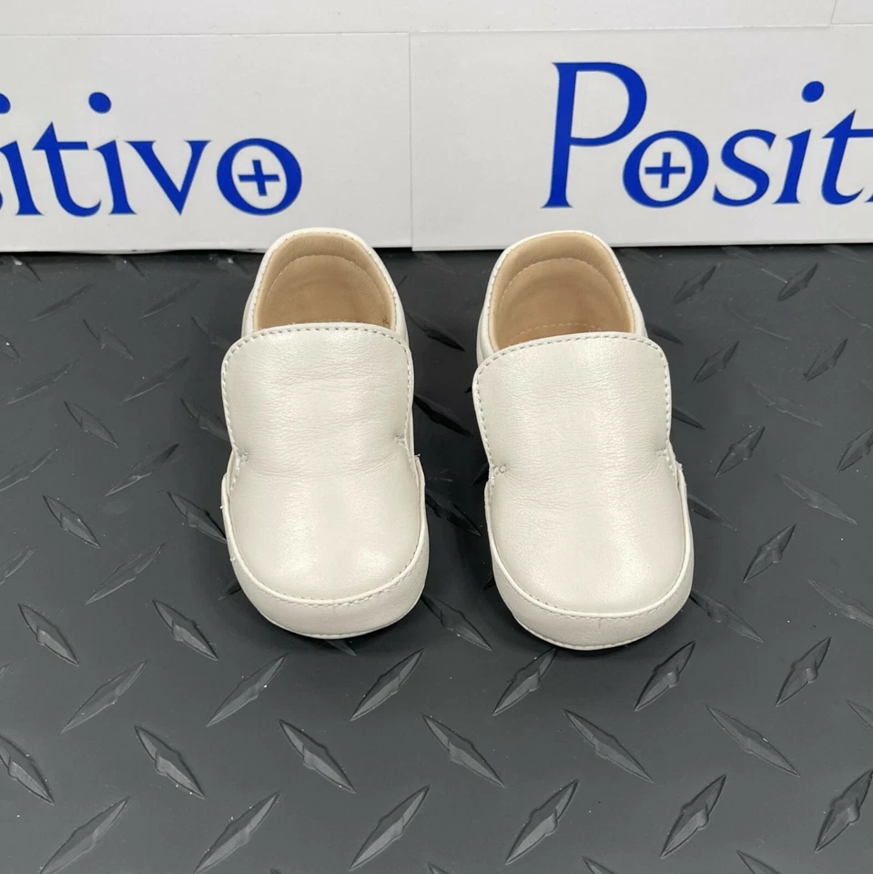 Buscemi 40MM Bebé Napa Off White Cuero Tenis EE. UU. 2 UE 17 Foto 3 de 4