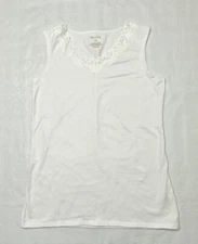 Women's White Stag Sleeveless Knit Tank Top: S-M-L-XL