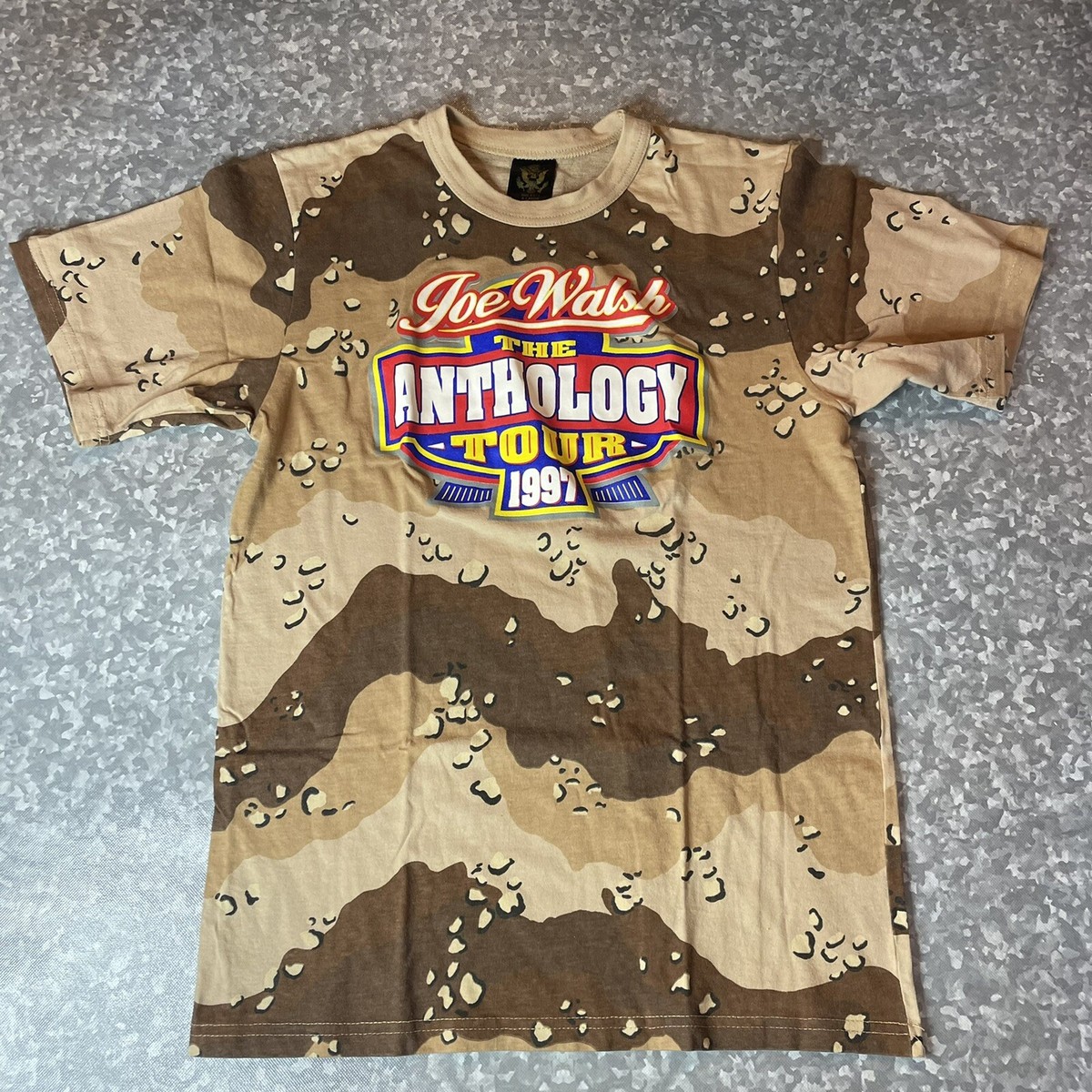 Rare Vintage 1997 Joe Walsh Camo Antholgy Tour Shirt XL The