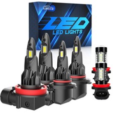 For Nissan Maxima 2009-2014 LED Lights Bulb Hi Low Fog Light White Combo Kit