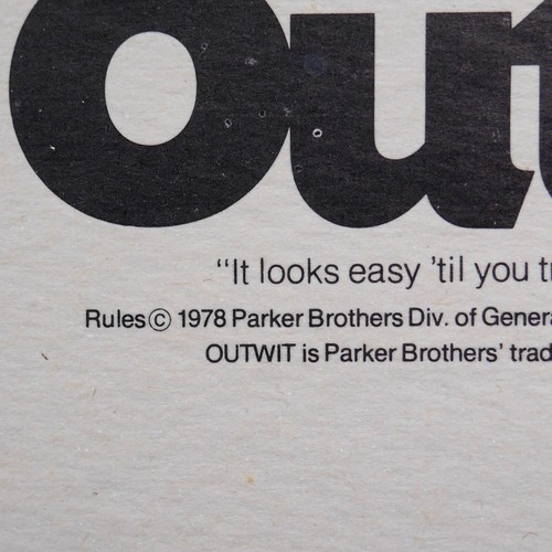 Parker Brothers Vintage 1978 Outwit Strategy Board Game Complete Ages 8+ No. 226 - Picture 11 of 13