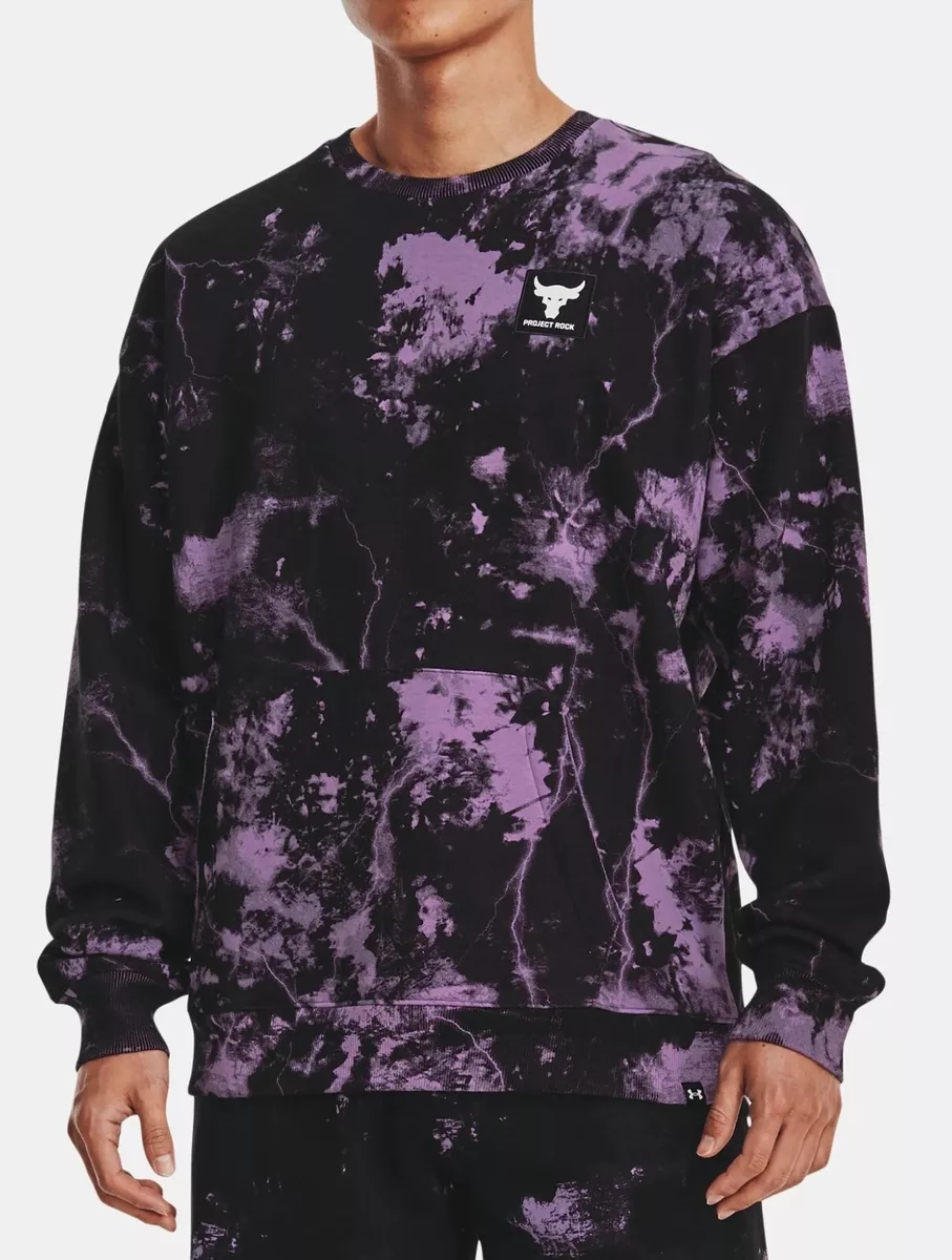 Under Armour Men's Project Rock Rival Fleece Disrupt Crew Sweatshirt Large  | eBay