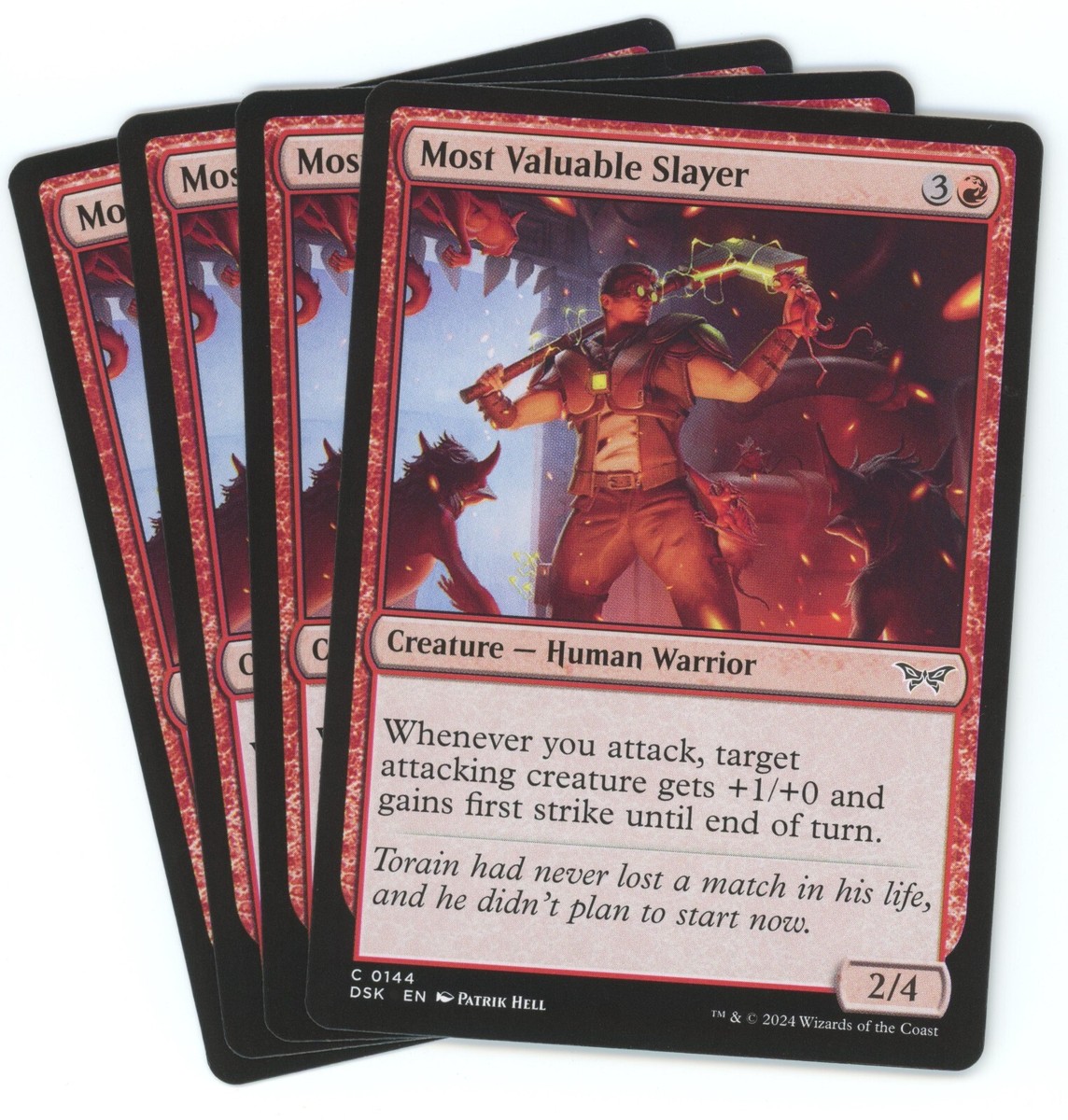 x4 Most Valuable Slayer - 0144 - Duskmourn: House of Horror - MTG