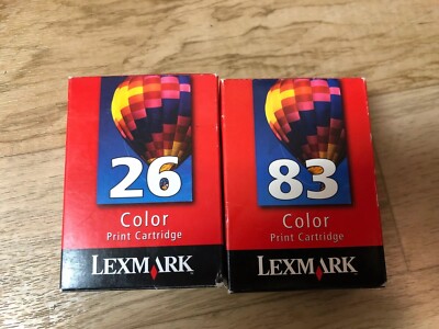 Genuine LEXMARK INK Set Of 2  26 Color 83 Color OEM genuine ink jet printer INK