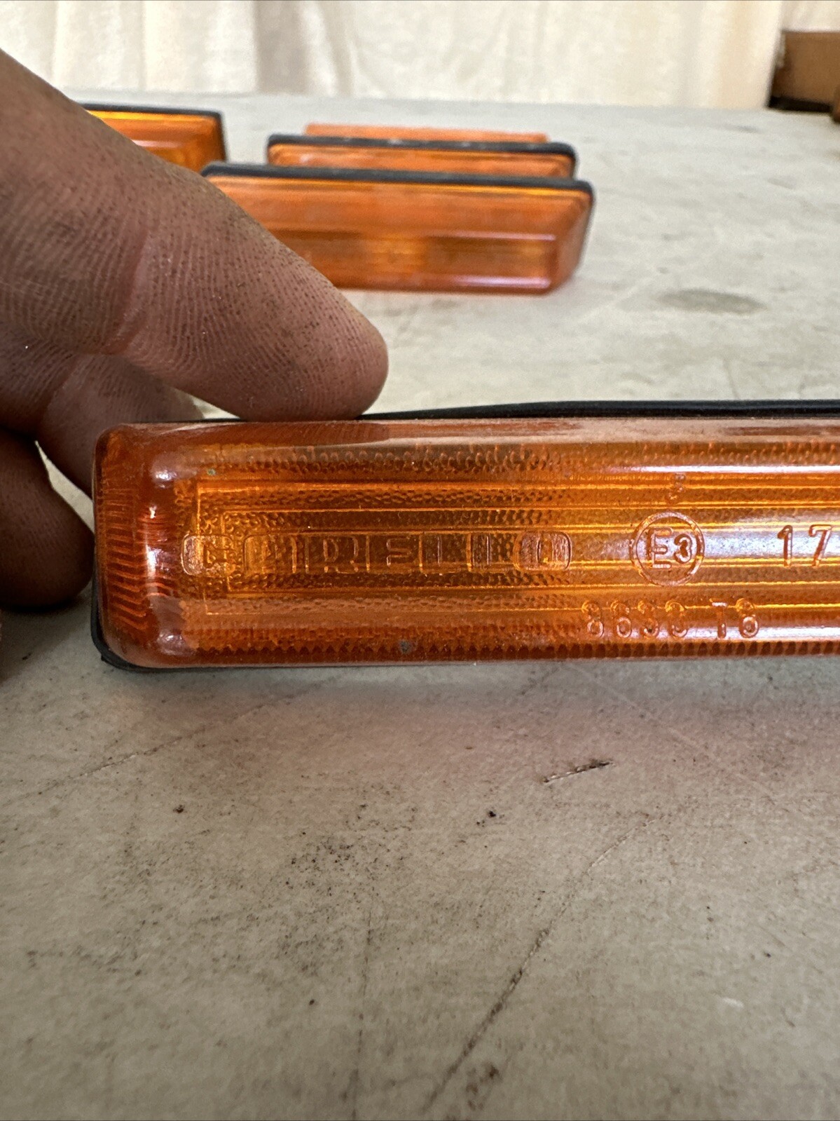 OEM Ferrari 308 QV 328 Montreal Carello Side Indicator Orange Light W Gaskets