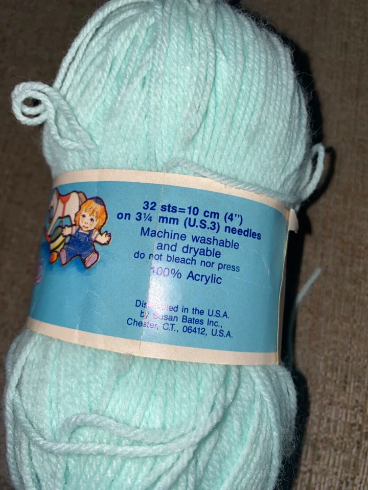 Lote de 5 madejas PATONS colmena bebé hilo acrílico melocotón, verde, blanco 1,75 oz 50 g Foto 4 de 4