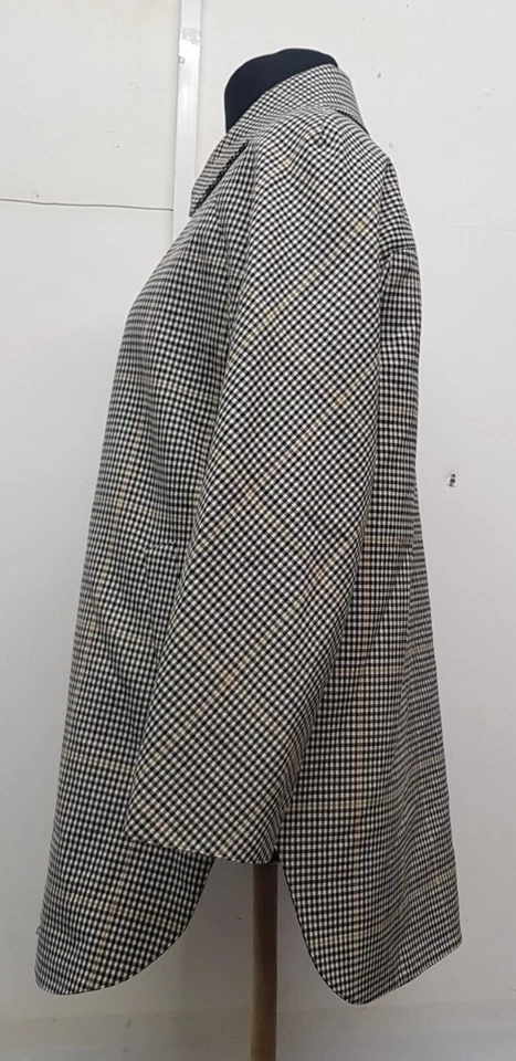 Theory Wool Blend Slim Car Coat Multi Womens Size Large REF CL9 - Image 4 of 4