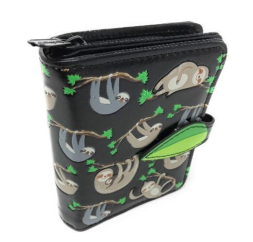 Маленький черный кошелек на молнии Shagwear Sloth Hang In There НОВЫЙ В НАЛИЧИИ 5290₽