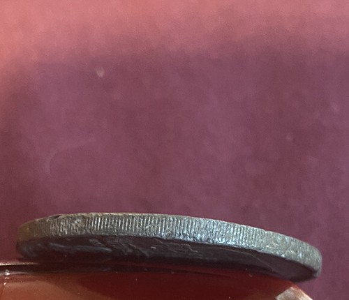 1893 World's Fair Columbian Exposition White Metal with Reeded Edge, Holed. - Picture 6 of 6