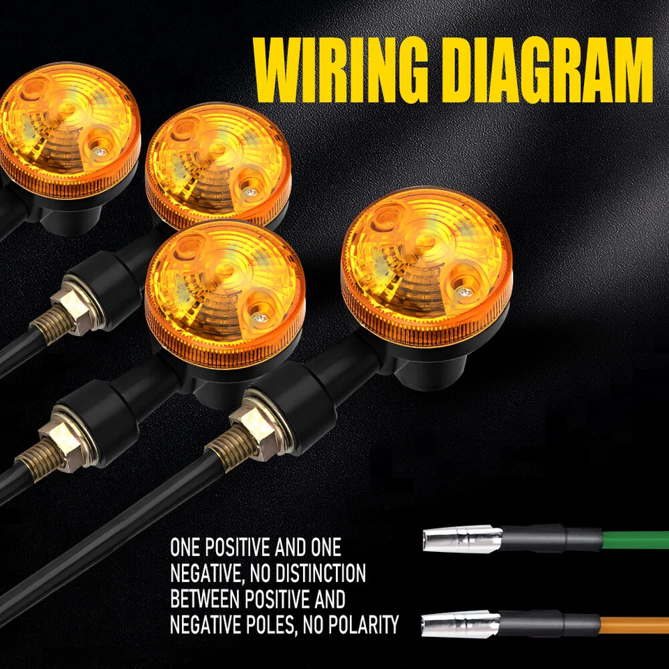 Luces intermitentes de motocicleta 4 piezas para Suzuki Intruder VL800 VL1500 VS1400 VS800 Foto 4 de 4