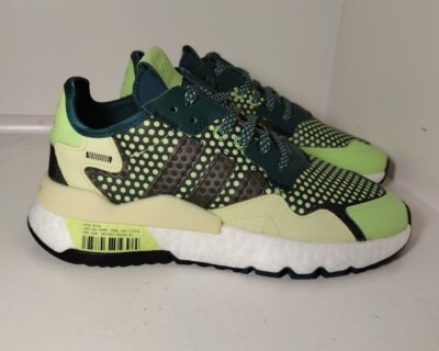 Adidas Mens's Nite Jogger 3M Sneakers Size EF5406 Green/White
