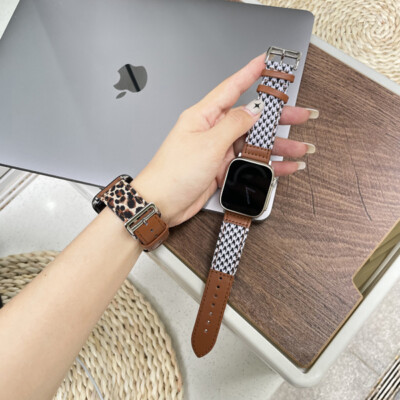 Leatherwear Cloth For Apple Watch Ultra 2 series 9 8 7 6 5 4 3 SE