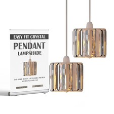 Crystal Glass Lampshade Ceiling Pendant Light Shades Easy Fit Chandelier Light