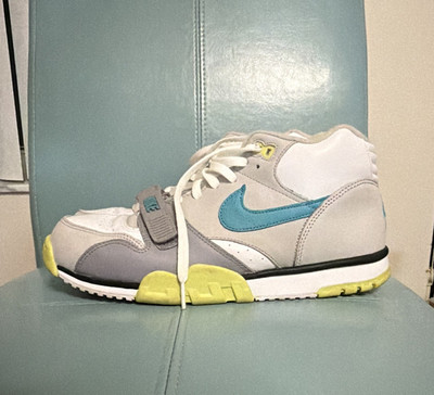 Nike Air Trainer 1 Citron Mid Top Leather Sneakers Colorblock FQ8828-100