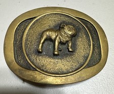 USA Made Keith Smykal 1970's Vintage Solid Brass Mack Truck Bulldog Belt Buckle
