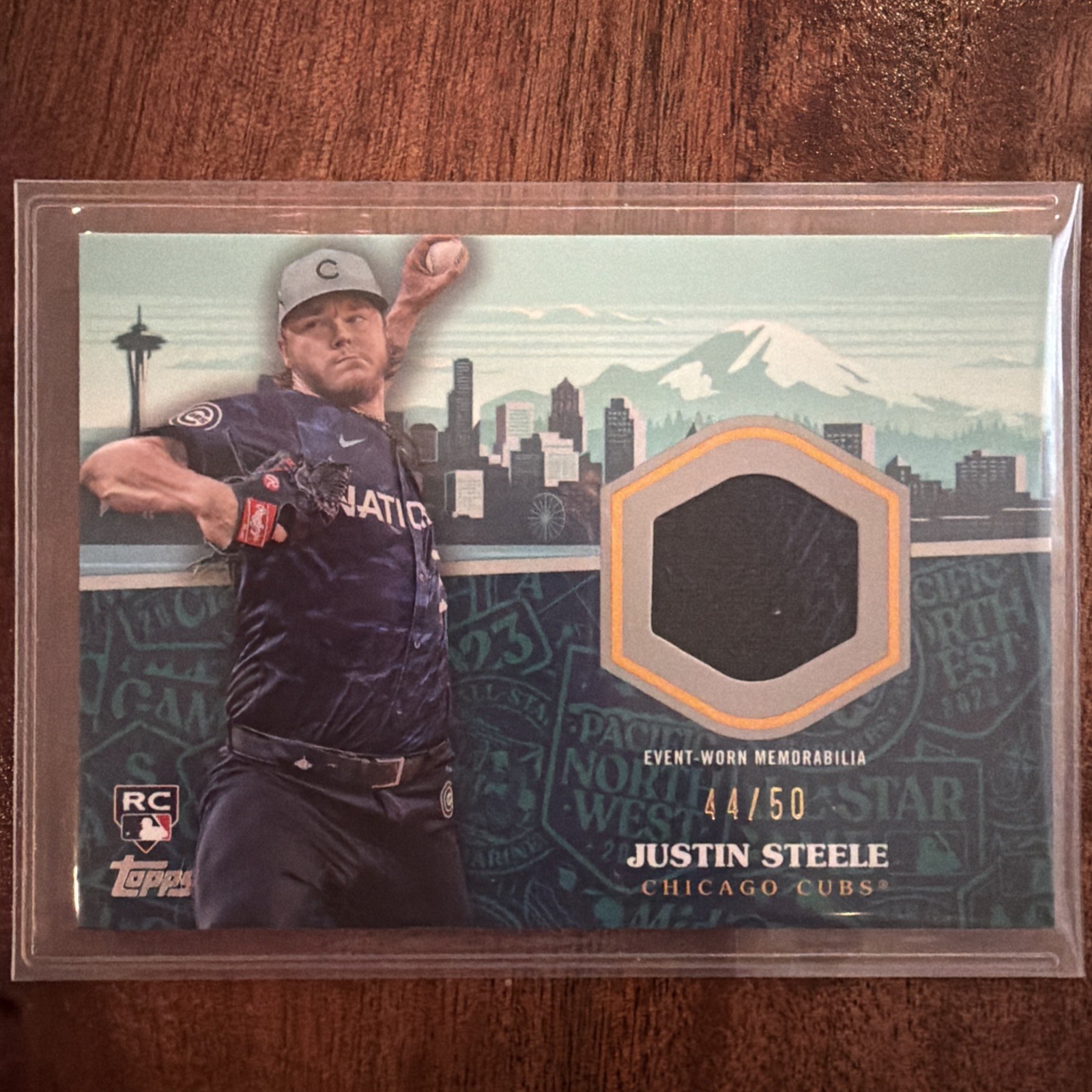 2023 Topps Update Series - All-Star Stitches Justin Steele Silver /50 (RC, MEM)