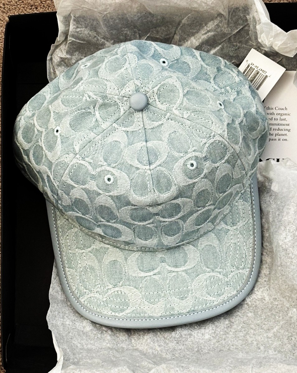 COACH SIGNATURE DENIM BASEBALL HAT. NEW | eBay