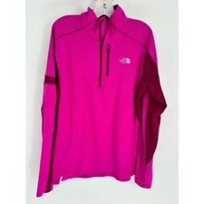 The North Face FlashDry Pink Womens L G 1/4 Zip Pullover Top workout