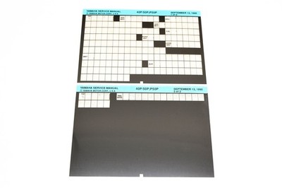 OEM Yamaha XM007-18 1990 40P/50P, P50P Service Manual Microfiche Lot
