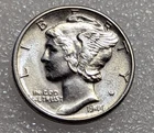 1944 D Mercury Dime FB  AU+  90% Silver America #110A
