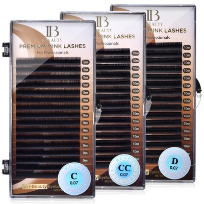 I Beauty Eyelash Extension Premium Real Mink Eyelashes CC SS D Curl ibeauty