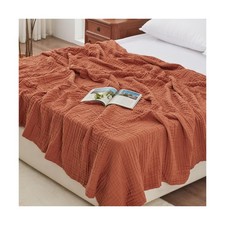 Love's cabin 6 Layer 100 Cotton Muslin Blanket, 108"x90" Musli... USA FAST SHIP