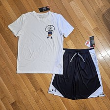 NEW Under Armour Youth Big Boy T-Shirt Drawstring Short Set YXL - 16