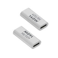 USB C Female to Female Adapter, USB Type C Coupler Extender Support 140W, 40G...