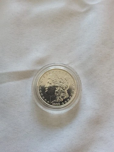 1889 Morgan Silver Dollar Coin, Lustrous White Gem BU++ Gem Quality